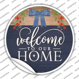 Our Home Bow Novelty Circle Sticker Decal