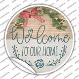 Our Home Wreath Novelty Circle Sticker Decal