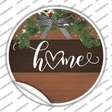 Home Bow Wreath Novelty Circle Sticker Decal