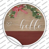 Heart Hello Novelty Circle Sticker Decal