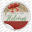 Home For The Holidays Novelty Circle Sticker Decal