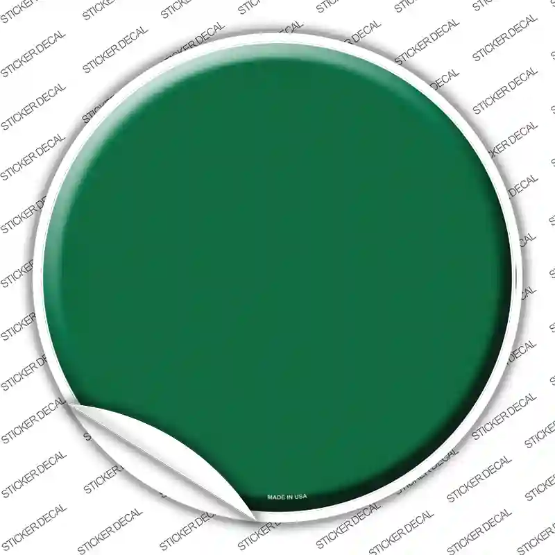Green Novelty Circle Sticker Decal