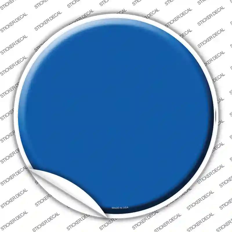 Blue Novelty Circle Sticker Decal