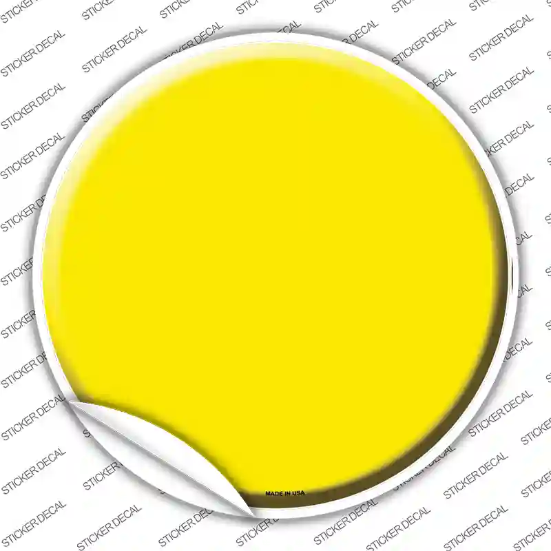 Yellow Novelty Circle Sticker Decal
