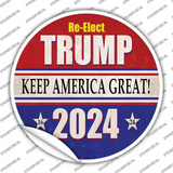ReElect Trump 2024 Novelty Circle Sticker Decal