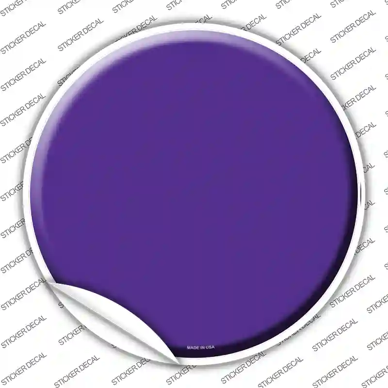 Purple Novelty Circle Sticker Decal