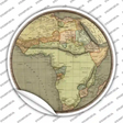 Africa Map Novelty Circle Sticker Decal