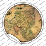 Asia Map Novelty Circle Sticker Decal
