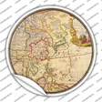 East Asia Map Novelty Circle Sticker Decal