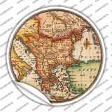 Former Yugoslavia Map Novelty Circle Sticker Decal