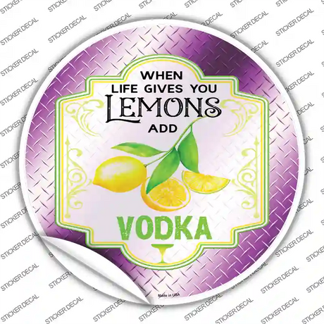 Add Vodka Purple Novelty Circle Sticker Decal