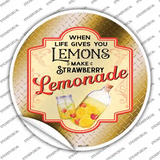 Make Strawberry Lemonade Gold Novelty Circle Sticker Decal