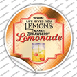Make Strawberry Lemonade Orange Novelty Circle Sticker Decal