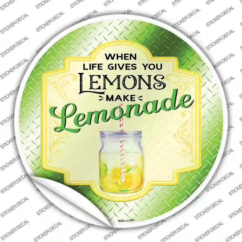 Make Lemonade Green Novelty Circle Sticker Decal