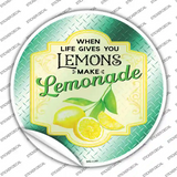 Make Lemonade Aqua Novelty Circle Sticker Decal