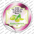 Make Margaritas Pink Novelty Circle Sticker Decal