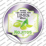 Make Mojitos Purple Novelty Circle Sticker Decal