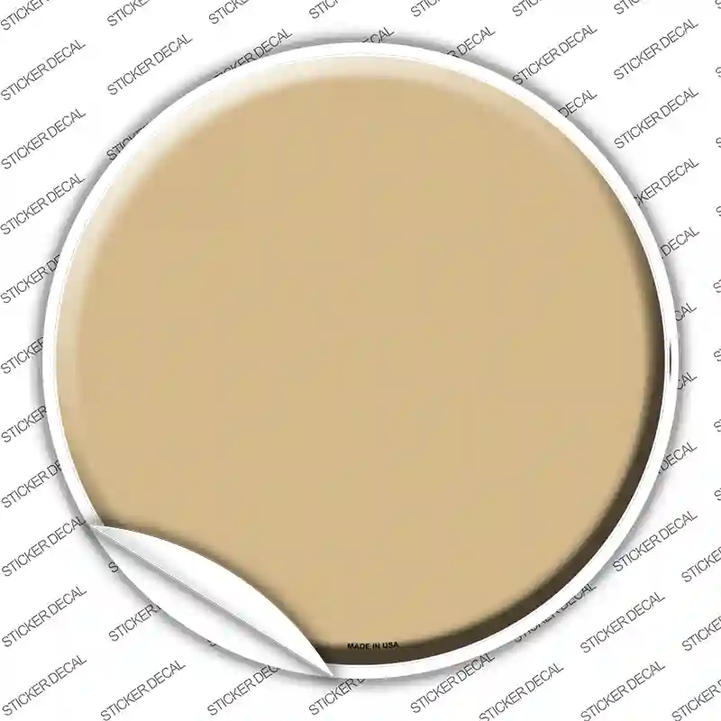 Gold Novelty Circle Sticker Decal