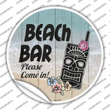 Beach Bar Tiki Novelty Circle Sticker Decal