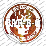 Slow And Low BBQ Novelty Circle Sticker Decal