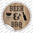 Beer And BBQ Novelty Circle Sticker Decal