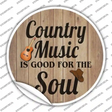 Country Music Soul Novelty Circle Sticker Decal