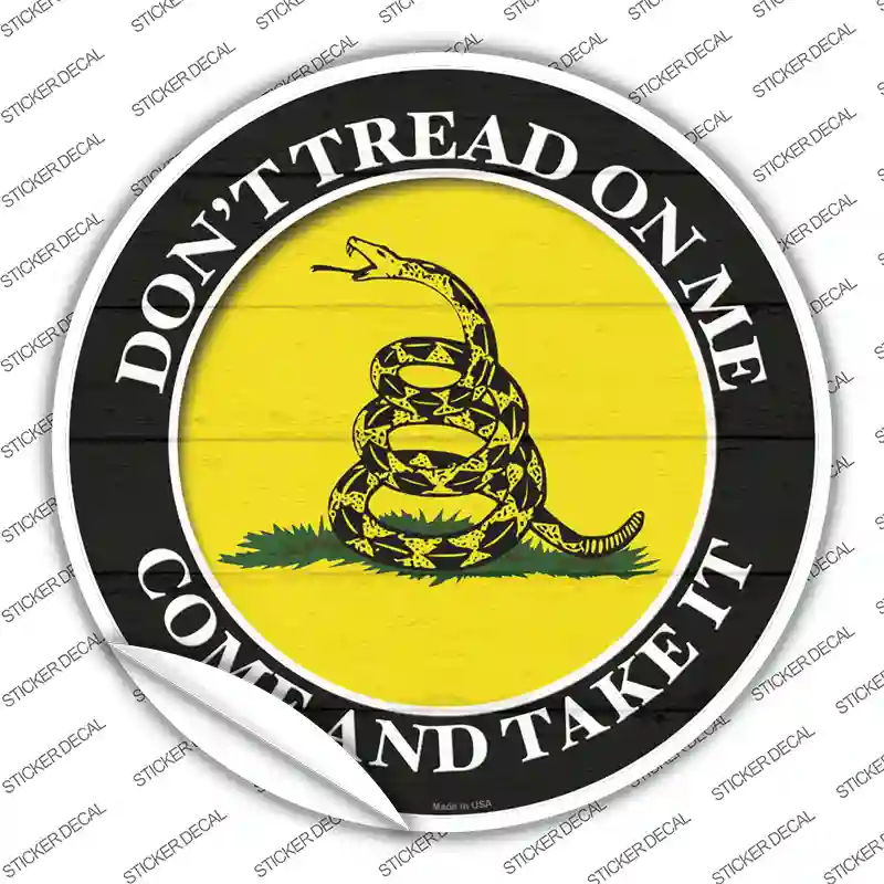 Come And Take It Gadsden Novelty Circle Sticker Decal