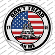 1776 US Flag Gadsden Novelty Circle Sticker Decal