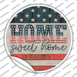 Home Sweet Home Worn Wood Novelty Circle Sticker Decal