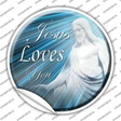 Jesus Loves You Novelty Circle Sticker Decal