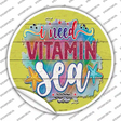 Need Vitamin Sea Novelty Circle Sticker Decal