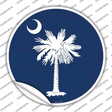 South Carolina Flag Novelty Circle Sticker Decal