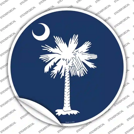 South Carolina Flag Novelty Circle Sticker Decal