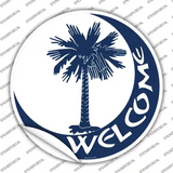 Welcome South Carolina Flag Novelty Circle Sticker Decal