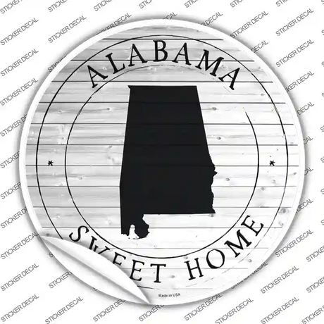 Alabama Sweet Home Novelty Circle Sticker Decal