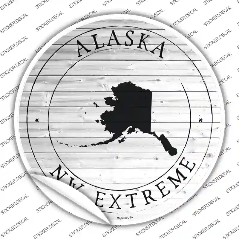 Alaska NW Extreme Novelty Circle Sticker Decal