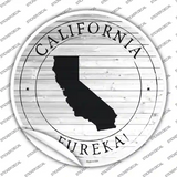 California Eureka Novelty Circle Sticker Decal