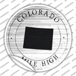 Colorado Mile High Novelty Circle Sticker Decal