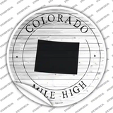 Colorado Mile High Novelty Circle Sticker Decal