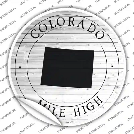 Colorado Mile High Novelty Circle Sticker Decal