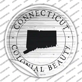 Connecticut Colonial Beauty Novelty Circle Sticker Decal