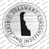 Delaware Liberty and Independence Novelty Circle Sticker Decal