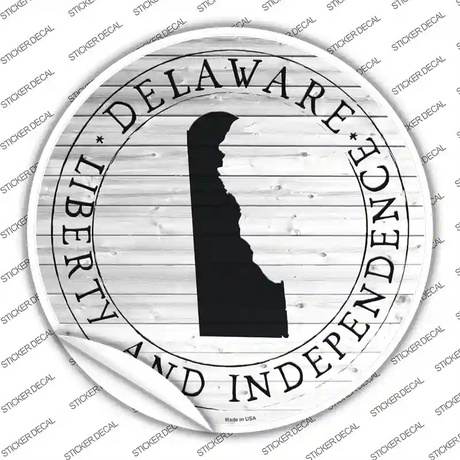 Delaware Liberty and Independence Novelty Circle Sticker Decal