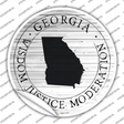 Georgia Wisdom Justice Moderation Novelty Circle Sticker Decal