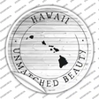 Hawaii Unmatched Beauty Novelty Circle Sticker Decal