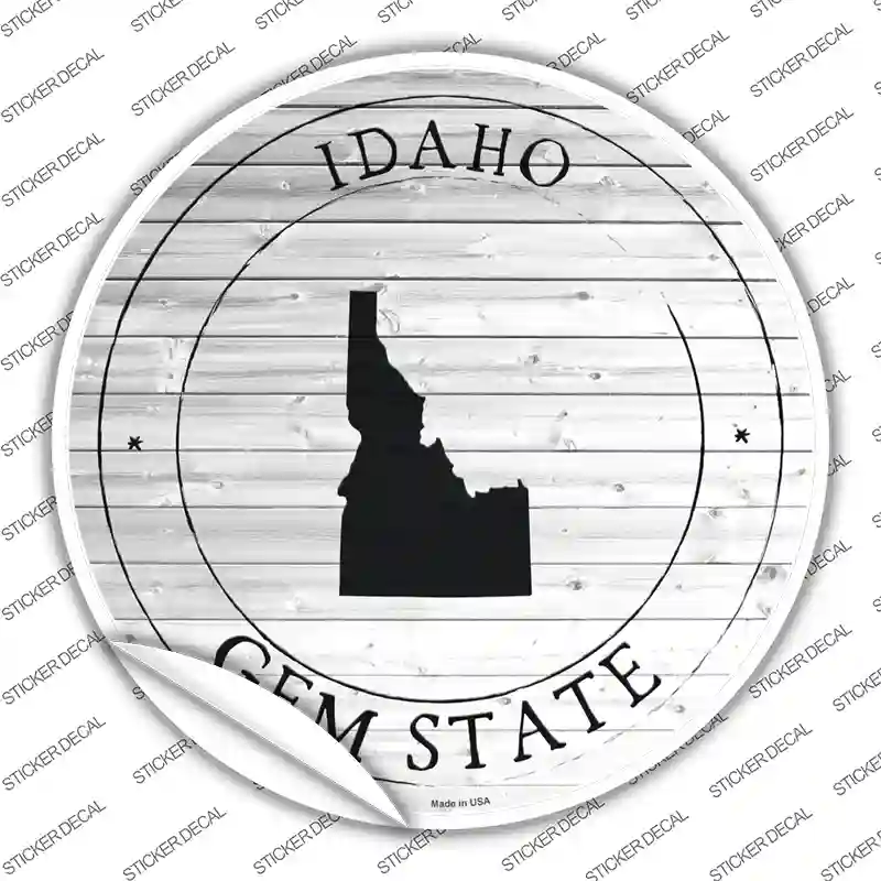Idaho Gem State Novelty Circle Sticker Decal