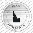 Idaho Gem State Novelty Circle Sticker Decal