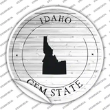 Idaho Gem State Novelty Circle Sticker Decal