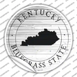Kentucky Bluegrass State Novelty Circle Sticker Decal