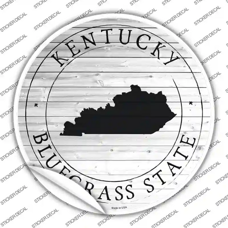 Kentucky Bluegrass State Novelty Circle Sticker Decal